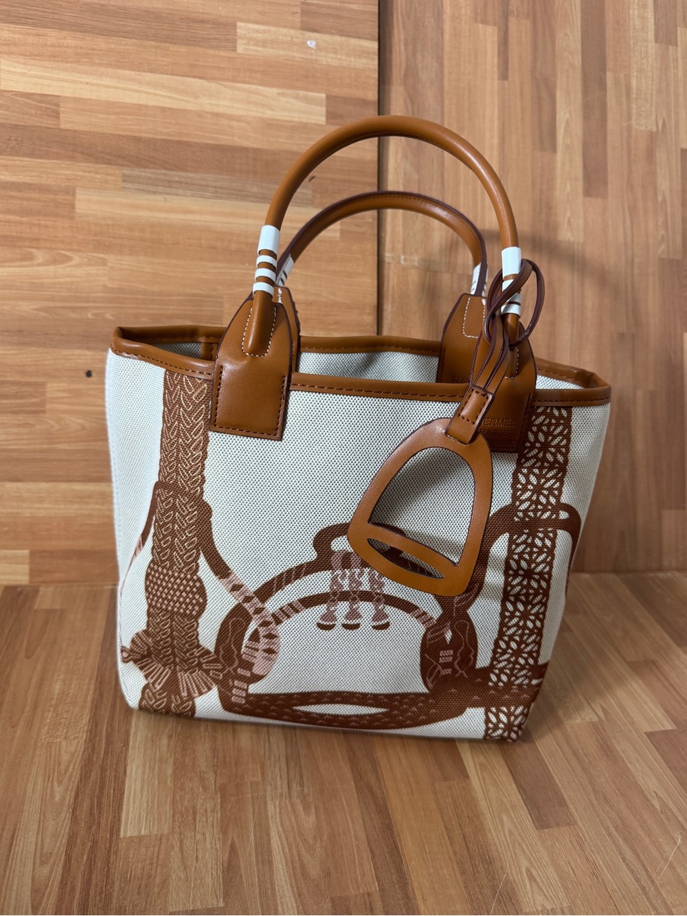 Brown and beige bag